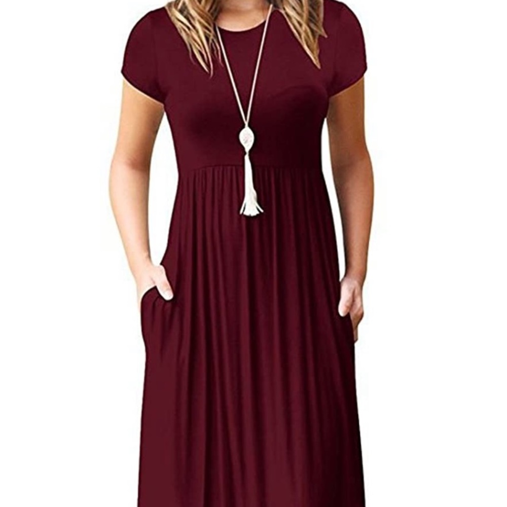 Maxi dress-maroon/burgundy